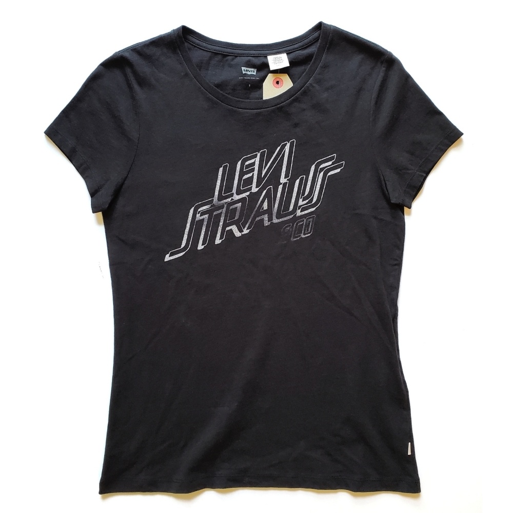 Levi Strauss Logo Tee Black Small NEW